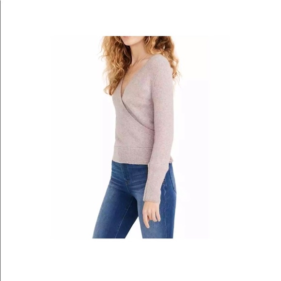 SoldNWT Madewell wrap front pullover sweater sz. L - Picture 4 of 5